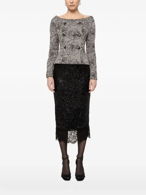 NISSA sequin-embellished blazer Grey S16064