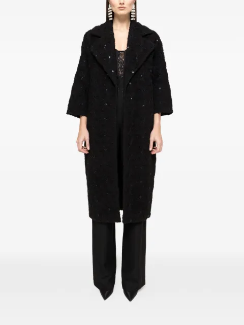 NISSA bead-embellished coat Black RG15466