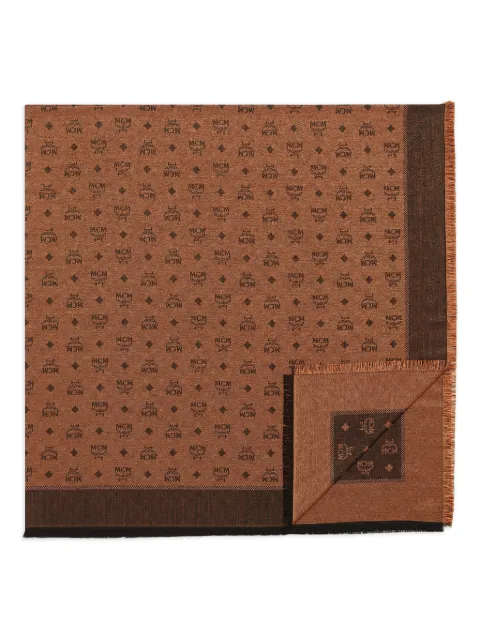 MCM monogram-pattern shawl Brown MEFGSMM01D5