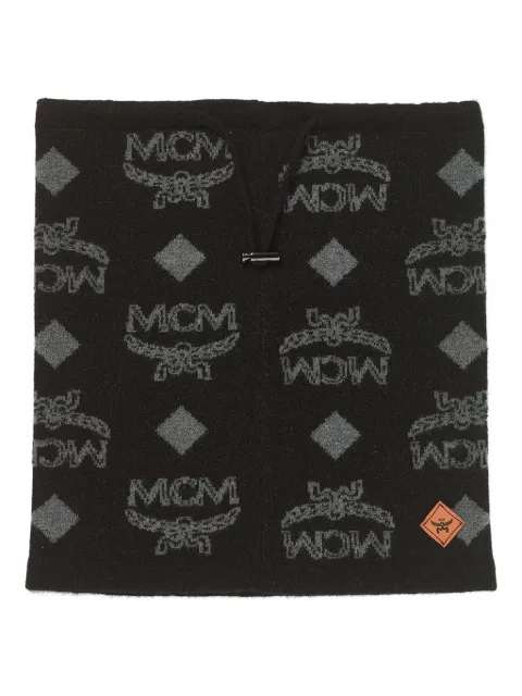 MCM logo-patch neck warmer Black MEFGSMM05BK