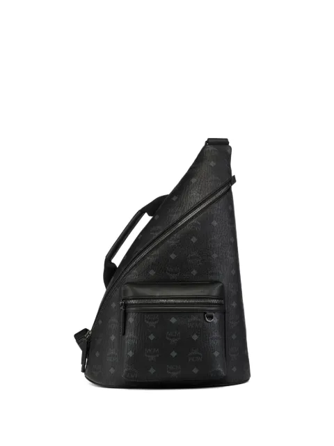 MCM adjustable-strap sling back Black MMLGSTA02BK