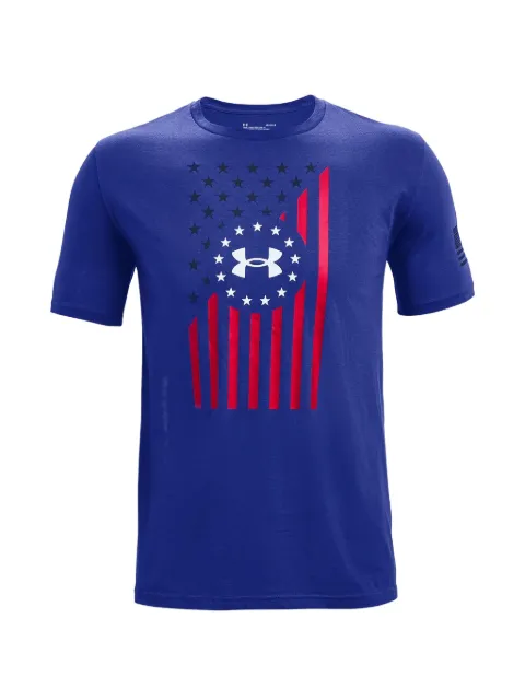 Under Armour Freedom Chest Flag T-shirt Blue 1365053400