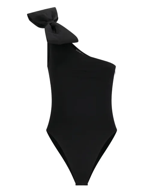 David Koma one-shoulder bow-detail body Black AW25DK55BS