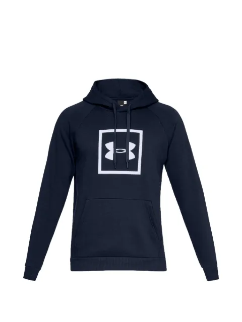 Under Armour Rival box-logo fleece hoodie Blue 1329745408