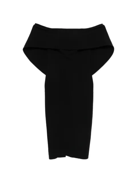 MITILIANE COUTURE asymmetric-bust midi dress Black 5172