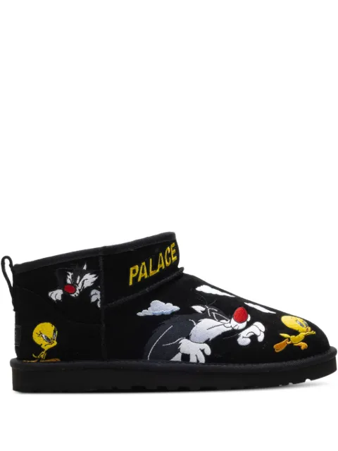 UGG Ultra Mini cartoon-embroidered boots Black 1181891BLK