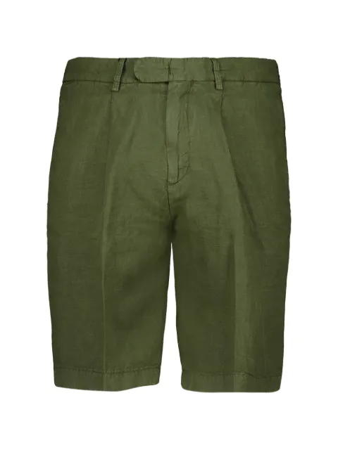 Boglioli linen bermuda shorts Green 89956QSB5752