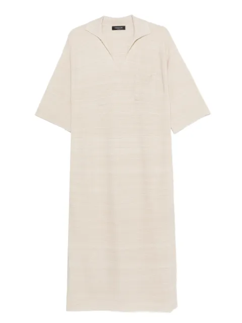 Fabiana Filippi V-neck pocket maxi dress Neutrals ABD266F159L7660145