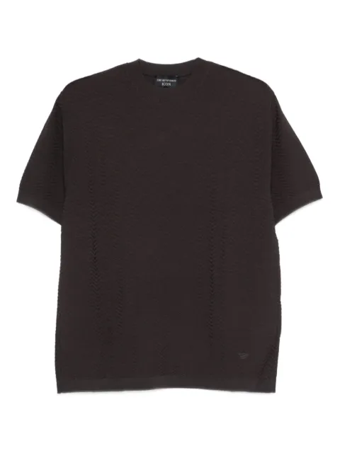 Emporio Armani chevron-pattern short-sleeve T-shirt Grey EM004671AF23759