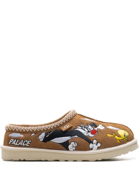UGG Tasman X PALACE "looney tunes" graphic slippers Brown 1181910CHE