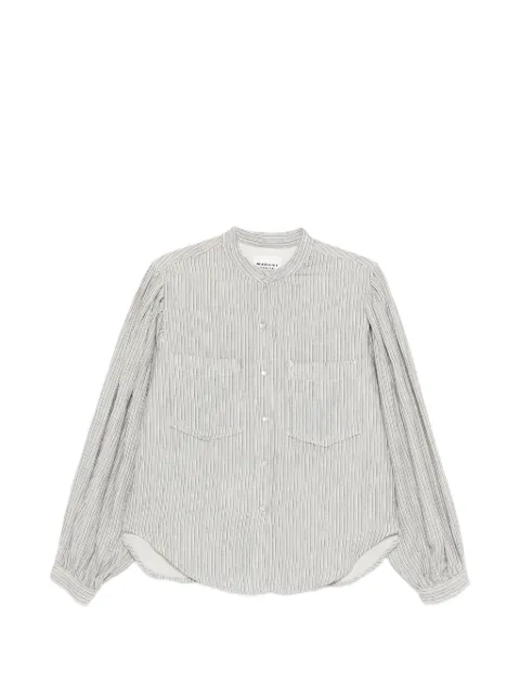 MARANT ÉTOILE Selvia buttoned striped shirt White CH0300FAD1I06E