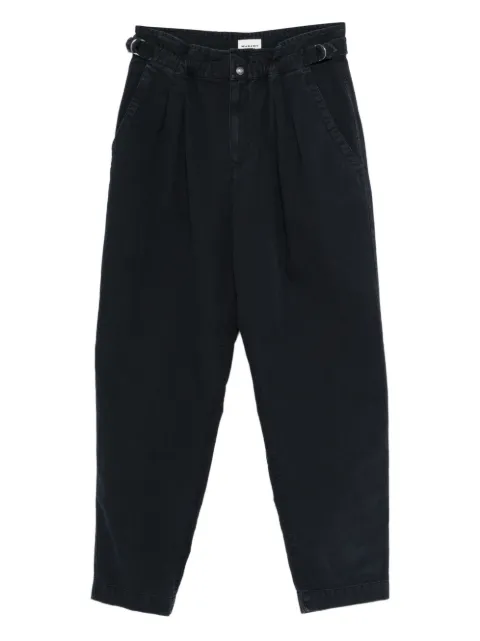 MARANT ÉTOILE Neriah pleated buckle trousers Black PA0660FAD1G04E