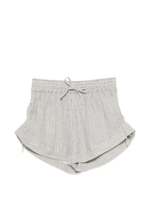 MARANT ÉTOILE Thaliany striped tie-waist shorts Blue SH0284FAD1I06E