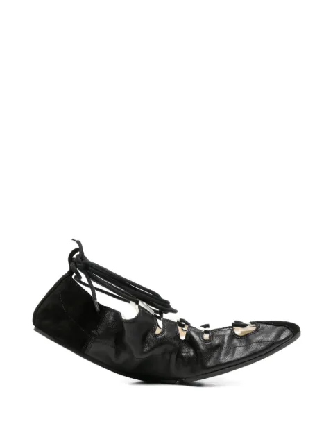 Alaïa lace-up ballet flats Black AA3A1030I208999