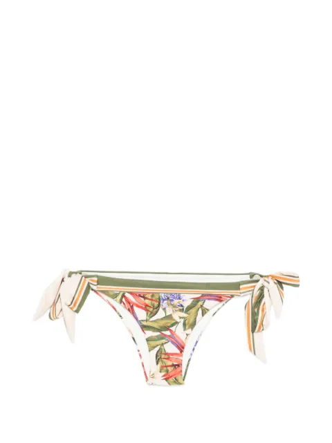 FARM Rio Strilitzia floral-print side-tie bikini bottoms Neutrals 260202024
