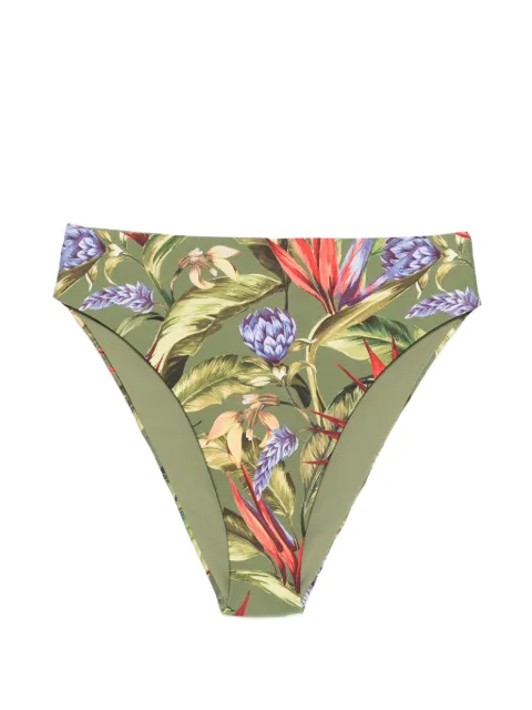 FARM Rio Strilitzia floral-print bikini bottoms Green 260202025F