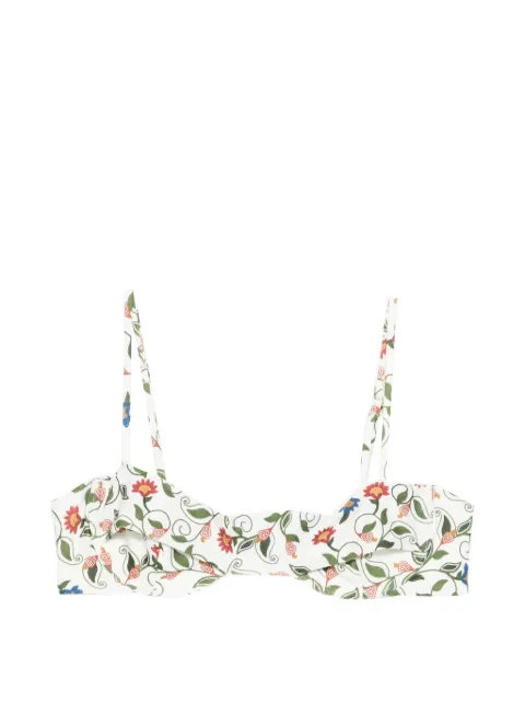 FARM Rio embroidered underwire bikini top White 260201001