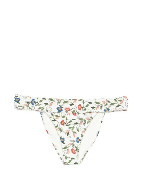 FARM Rio Stitched Garden floral-print bikini bottoms White 260202001F