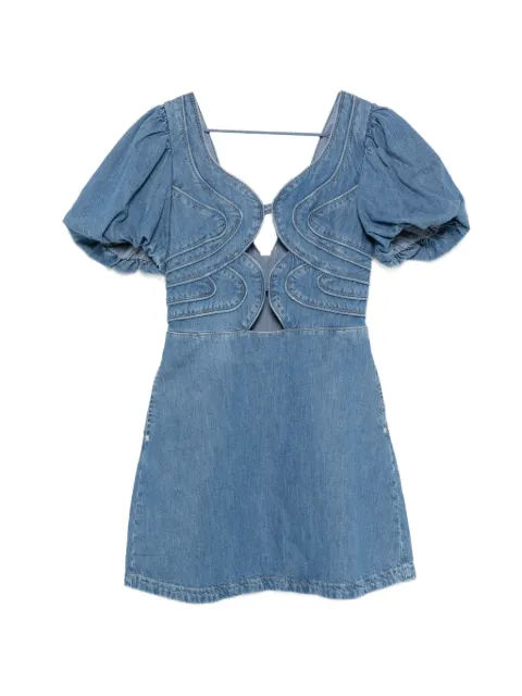 FARM Rio seam-embellishment mini dress Blue 349725
