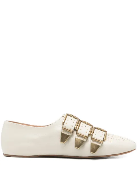 Chloé Susanna buckle embellished ballet flats Neutrals CH26S16YUR
