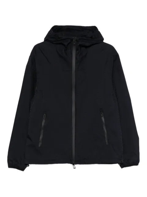Emporio Armani logo-jacquard hoodie jacket Blue EM004952AF1538UB118
