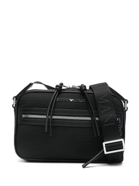 Emporio Armani logo-lettering messenger bag Black EM005399AF14637