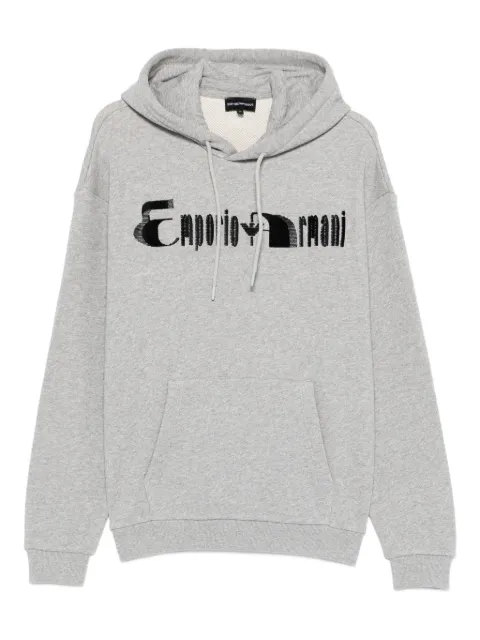 Emporio Armani logo-embellishment hoodie Grey EM006208AF14793
