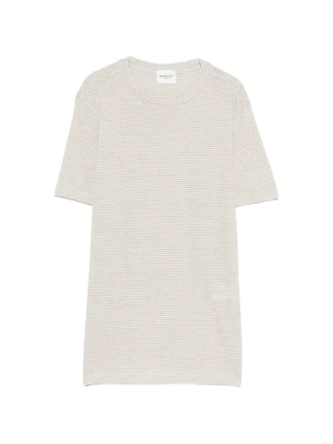 MARANT ÉTOILE Zewel striped T-shirt Neutrals TS0001FDD1N02E