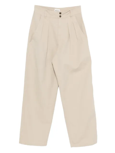 MARANT ÉTOILE Nadine pleated trousers Neutrals PA0634FAD1G04E