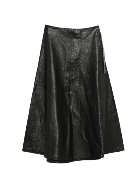 Alexander Wang midi circle skirt leather Black 1WC1265373