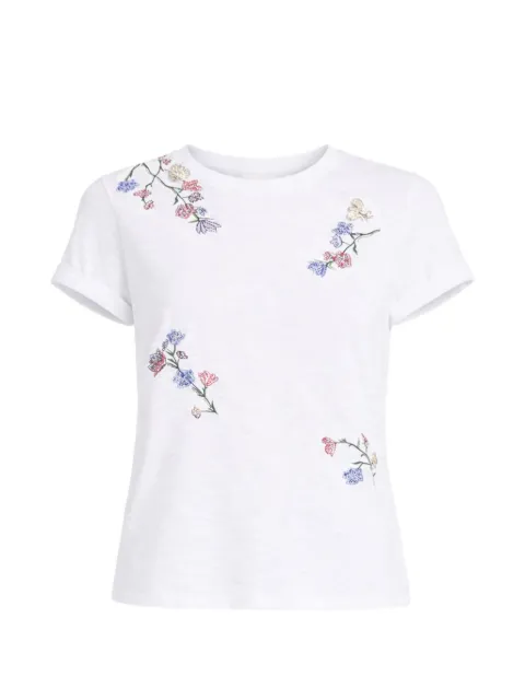 Cinq A Sept floral whispering vines bree T-shirt White ZT517AC2962ZWEMU