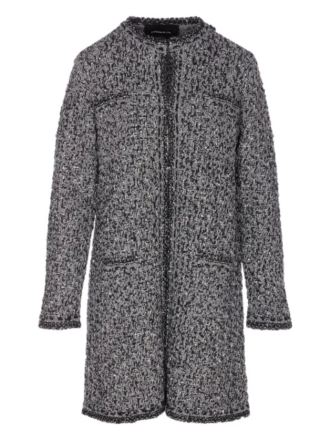 Fabiana Filippi sequin long sleeves coat Blue CTD266F2300000L741