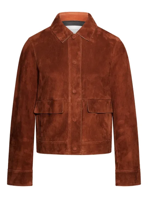 Yves Salomon lamb suede jacket Brown 26E26EYV21955APAV