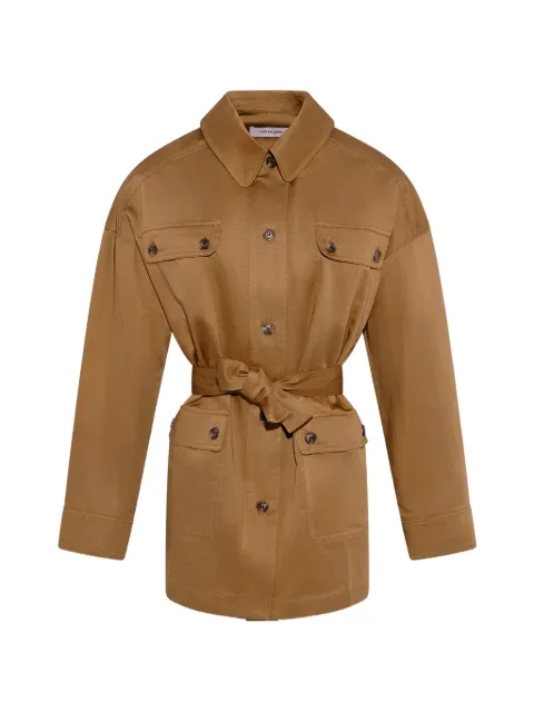 Yves Salomon linen shirt jacket Brown 26E26EYH04377TSCL