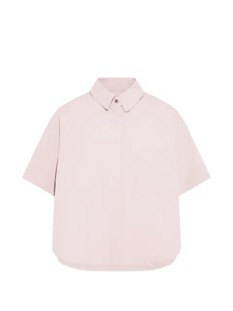 Yves Salomon Poplin short sleeve shirt Pink 26EYH00364COXW