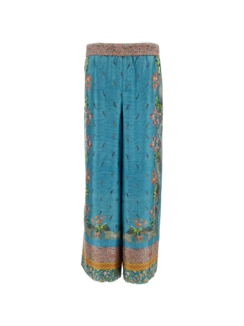 Pierre-Louis Mascia Aloe floral-print palazzo pants Blue ALOESPT12450517994101