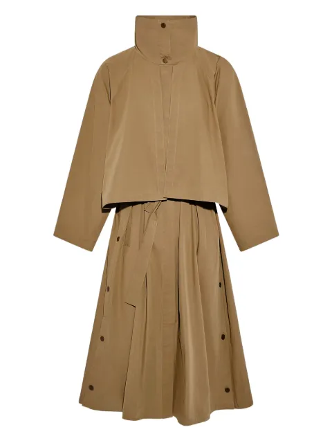 Yves Salomon oversized cotton coat Brown 26EYM05415COSA