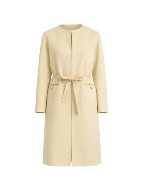 Yves Salomon double-sided belted coat Yellow 26EYM01514CATL