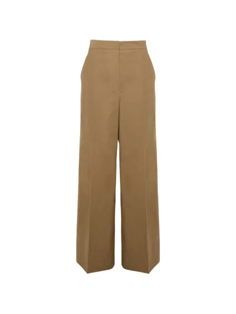Yves Salomon wide-leg cotton trousers Neutrals 26EYP018XXCOSA