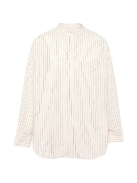 Yves Salomon long-sleeve striped shirt Neutrals 26EYH00277COXW