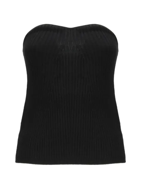 IRREPLACEABLE ribbed-knit strapless top Black ELITOPBUSTIER