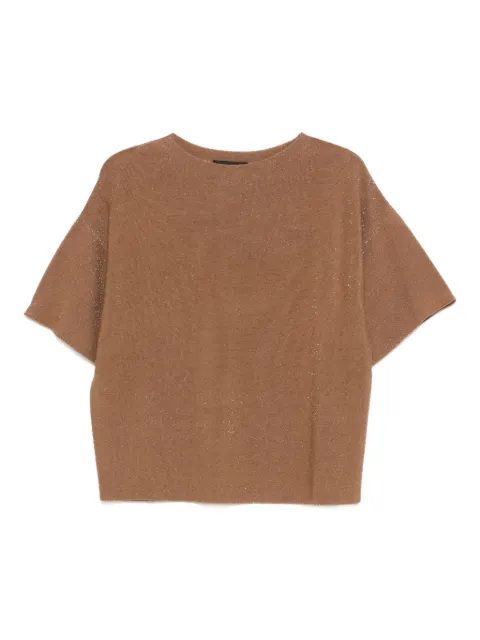 Fabiana Filippi round-neck T-shirt Brown MAD266F041L766