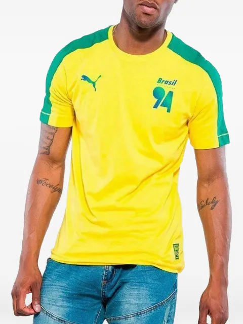 PUMA Forever Football T7 logo T-shirt Yellow 75264409