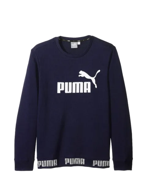 PUMA Amplified crew-neck logo T-shirt Blue 85473606