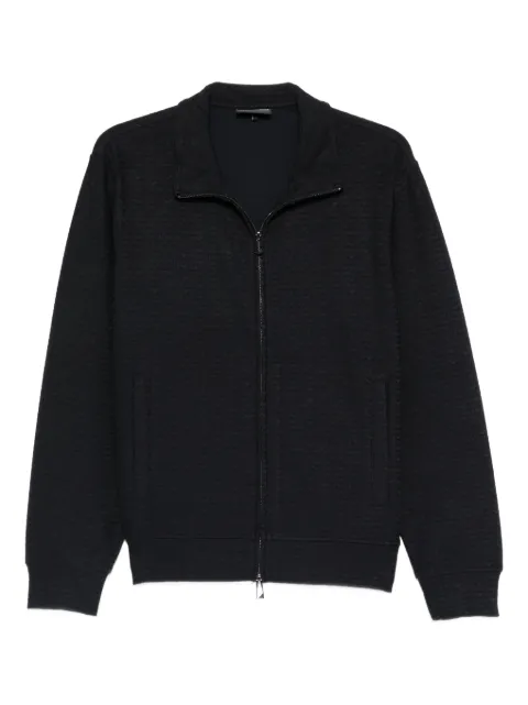 Emporio Armani textured zip sweatshirt Blue EM004534AF13700