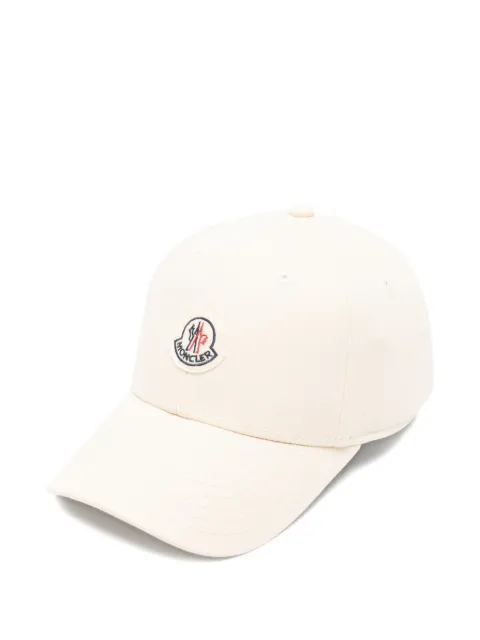Moncler logo-patch cotton baseball cap Neutrals L10933B0000804863