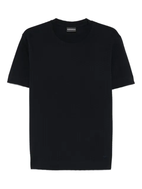 Emporio Armani textured T-shirt Black EM001289AF10762