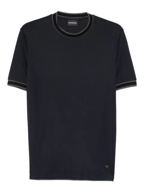Emporio Armani ribbed trim T-shirt Blue EM005361AF13721