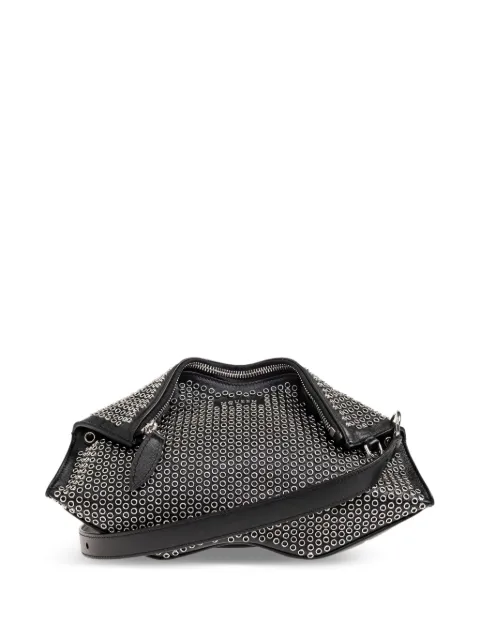 Alexander McQueen Manta studded zip clutch bag Black 8613741VDXC