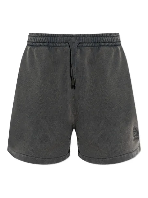 MARANT ÉTOILE Miranae drawstring embroidered shorts Grey SH0286FAD1M06E